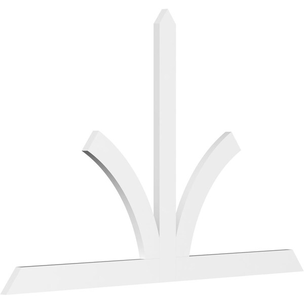 Ekena Millwork Richland Architectural Grade PVC Gable Bracket, 108"W x 67 1/2"H x 2"D x 6"F, 15/12 Pitch GBP108X68X0206RIC00 - main